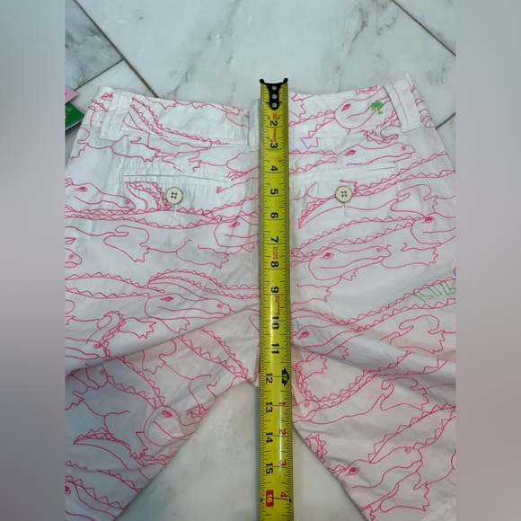 NWT Lilly Pulitzer Resort Fit Alligator Embroidered 9” Bermuda shorts size 2 - Picture 7 of 9
